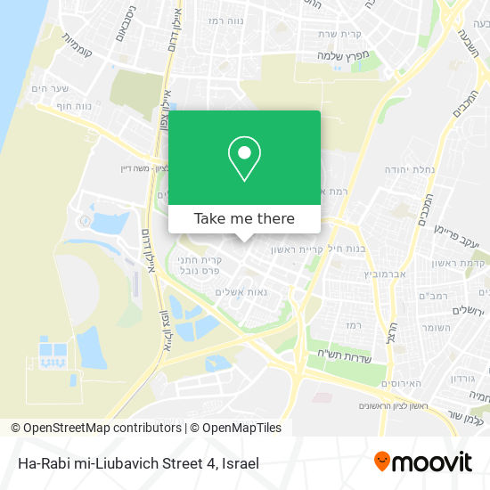 Карта Ha-Rabi mi-Liubavich Street 4