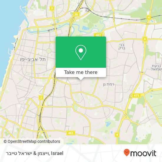 וייצמן & ישראל טייבר map