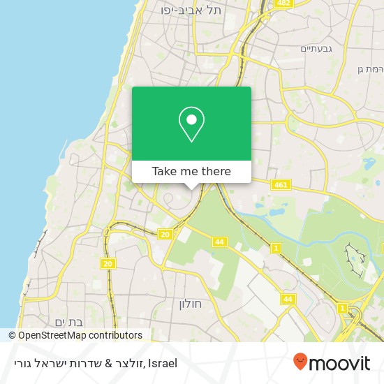 Карта זולצר & שדרות ישראל גורי