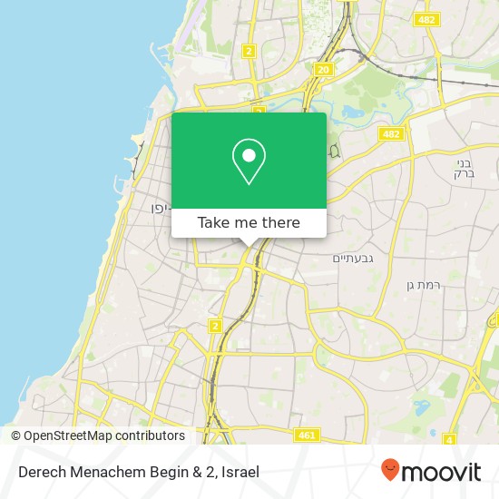 Derech Menachem Begin & 2 map