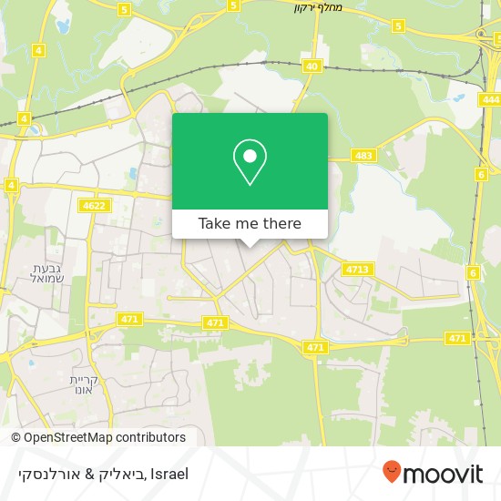 ביאליק & אורלנסקי map