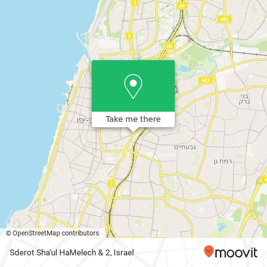 Sderot Sha'ul HaMelech & 2 map