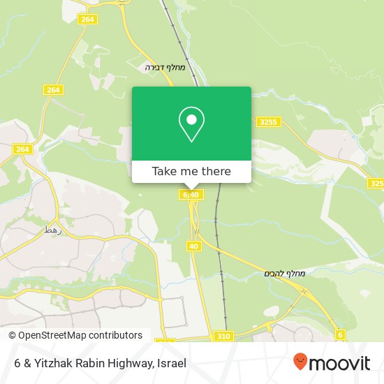 6 & Yitzhak Rabin Highway map