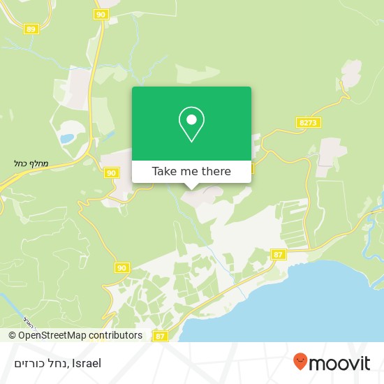 נחל כורזים map