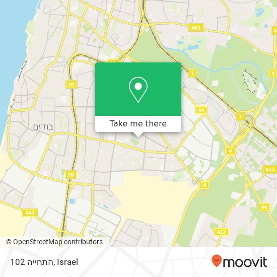 התחייה 102 map