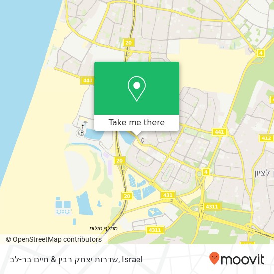 Карта שדרות יצחק רבין & חיים בר-לב
