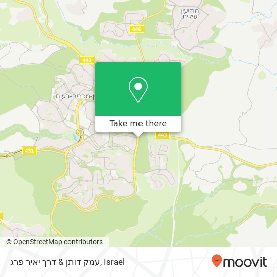 Карта עמק דותן & דרך יאיר פרג