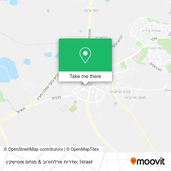 Карта שדרות ארלוזורוב & מנחם אוסישקין