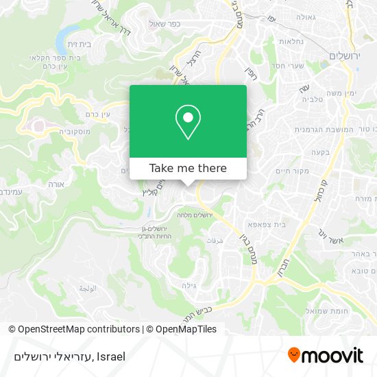 עזריאלי ירושלים map