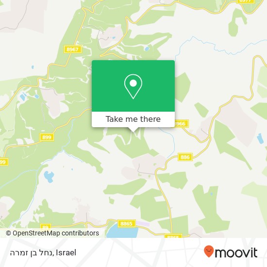 נחל בן זמרה map