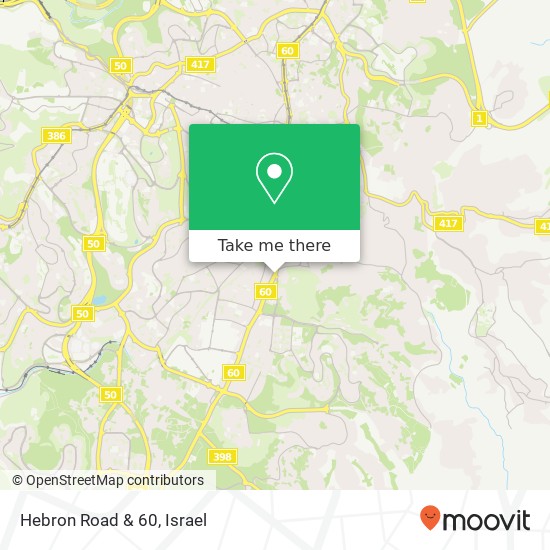Карта Hebron Road & 60