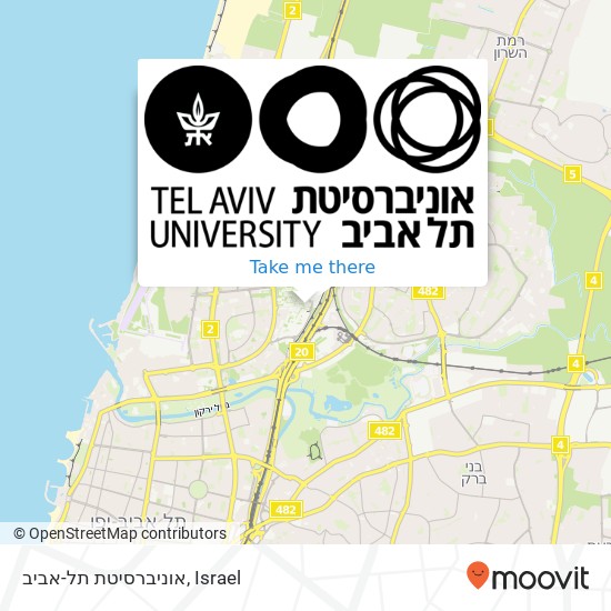Карта אוניברסיטת תל-אביב