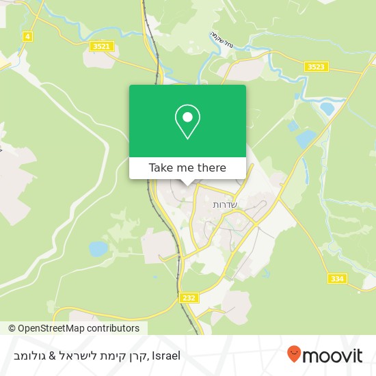 קרן קימת לישראל & גולומב map