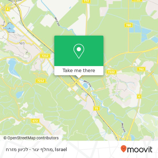 מחלף יגור - לכיוון מזרח map