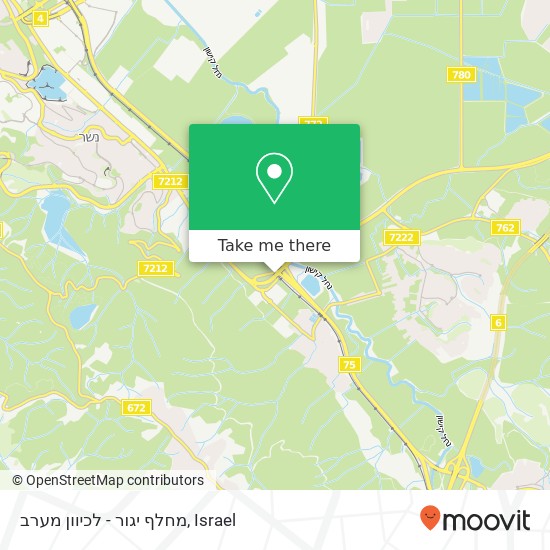 מחלף יגור - לכיוון מערב map