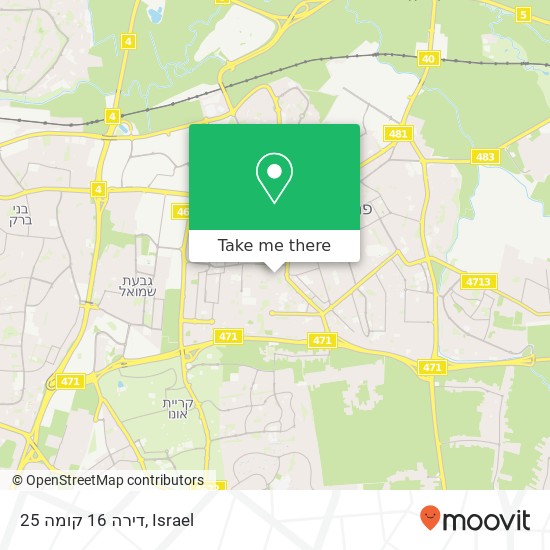 25 דירה 16 קומה map