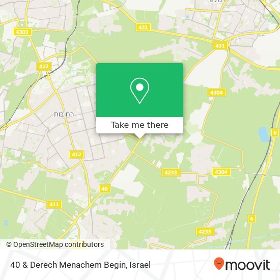 40 & Derech Menachem Begin map