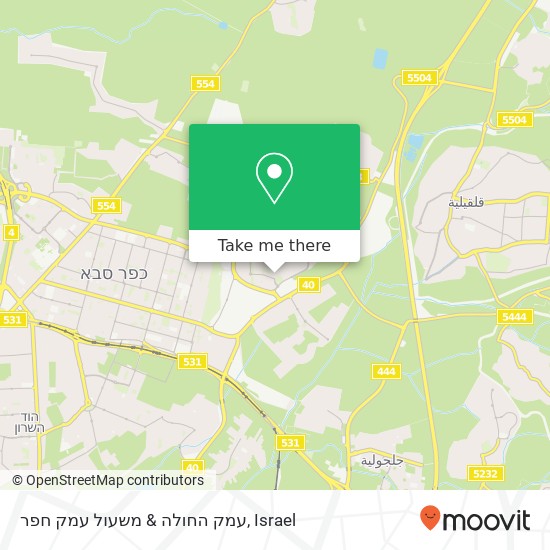 עמק החולה & משעול עמק חפר map