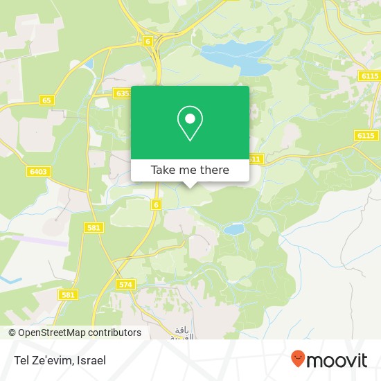 Tel Ze'evim map