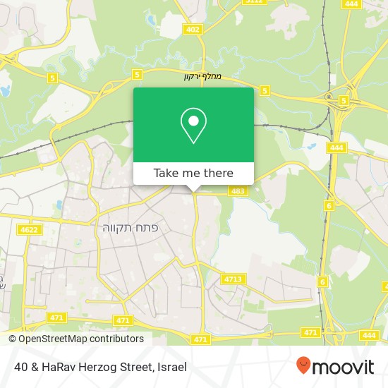 Карта 40 & HaRav Herzog Street