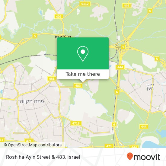 Rosh ha-Ayin Street & 483 map