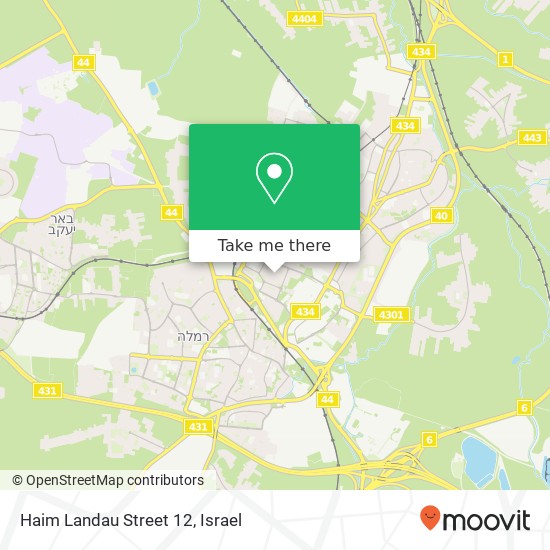 Карта Haim Landau Street 12