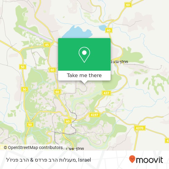 Карта מעגלות הרב פרדס & הרב פניז'ל