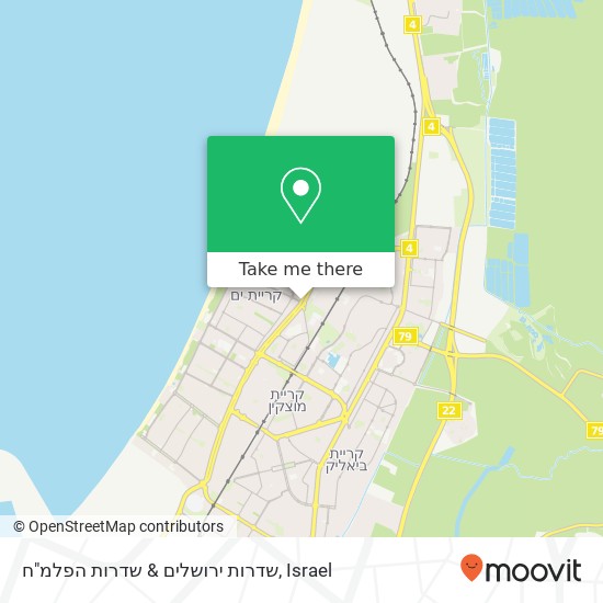 Карта שדרות ירושלים & שדרות הפלמ"ח