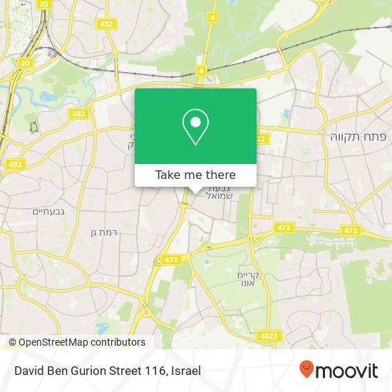 David Ben Gurion Street 116 map