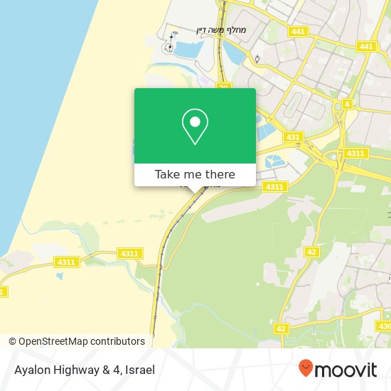 Ayalon Highway & 4 map