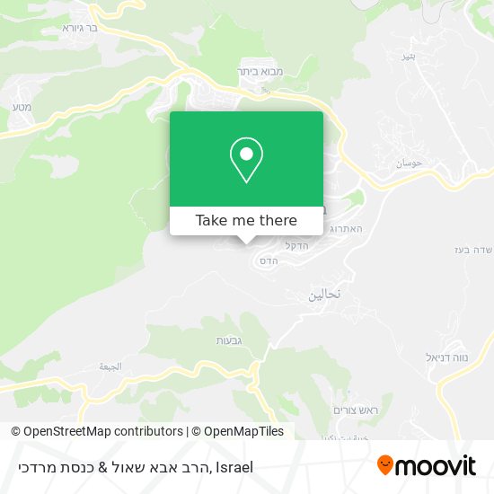 Карта הרב אבא שאול & כנסת מרדכי