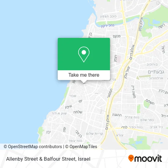 Карта Allenby Street & Balfour Street