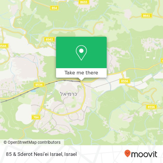 85 & Sderot Nesi'ei Israel map