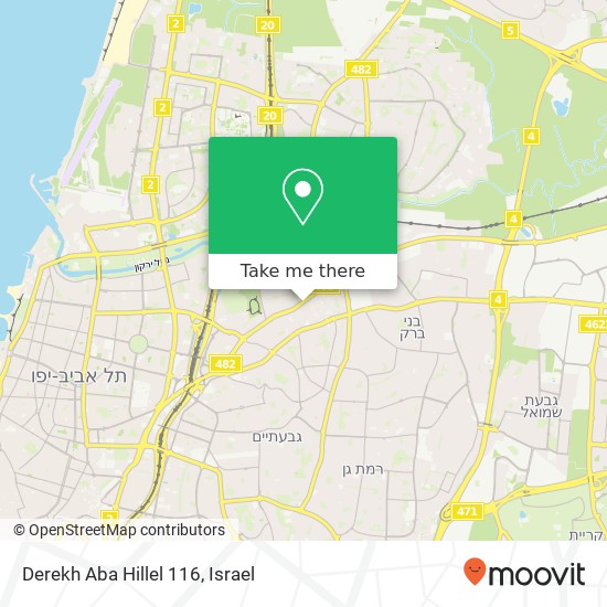 Derekh Aba Hillel 116 map