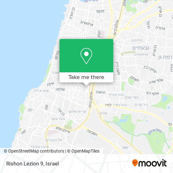 Rishon Lezion 9 map