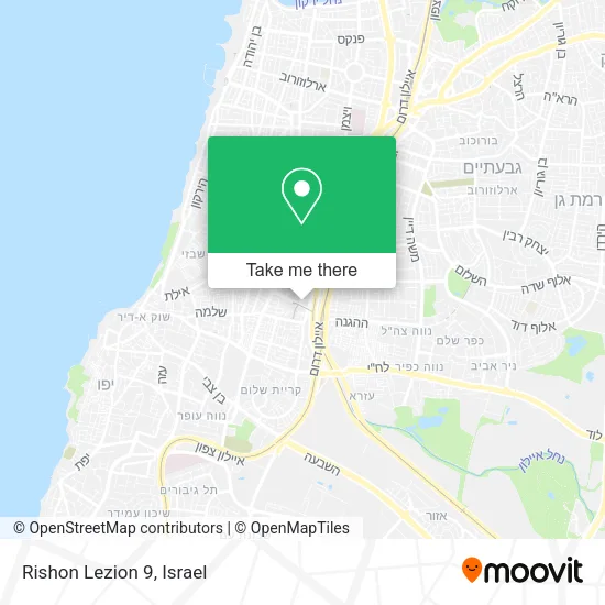 Карта Rishon Lezion 9