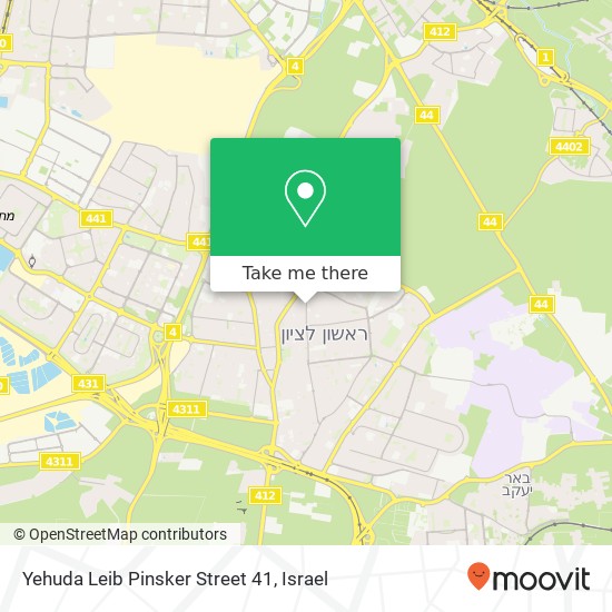 Yehuda Leib Pinsker Street 41 map