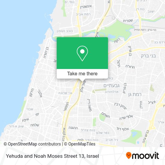 Карта Yehuda and Noah Moses Street 13