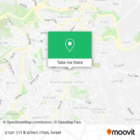 Карта מעלה השלום & דרך חברון