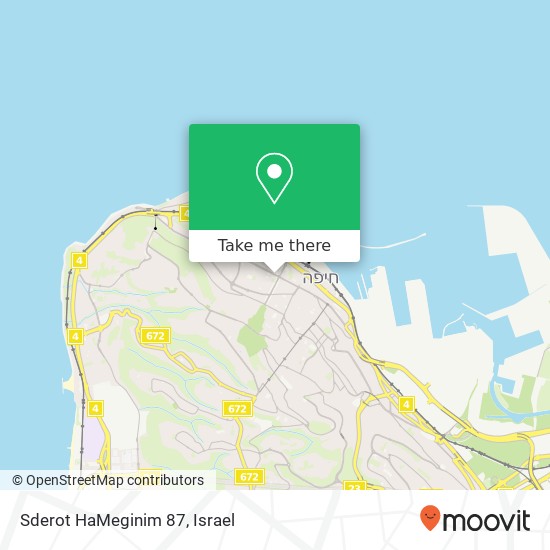 Sderot HaMeginim 87 map