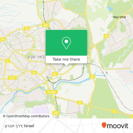 דרך חברון map