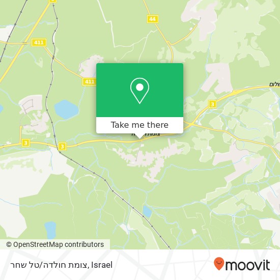 צומת חולדה/טל שחר map