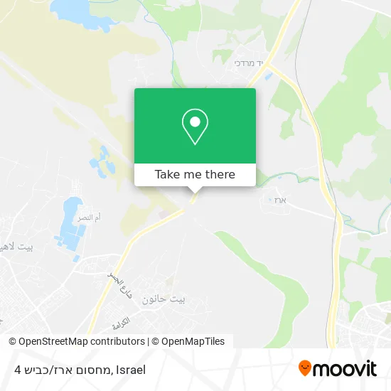 Карта מחסום ארז/כביש 4