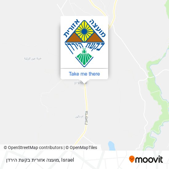 Карта מועצה אזורית בקעת הירדן