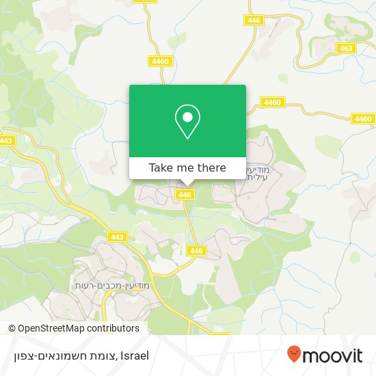 Карта צומת חשמונאים-צפון