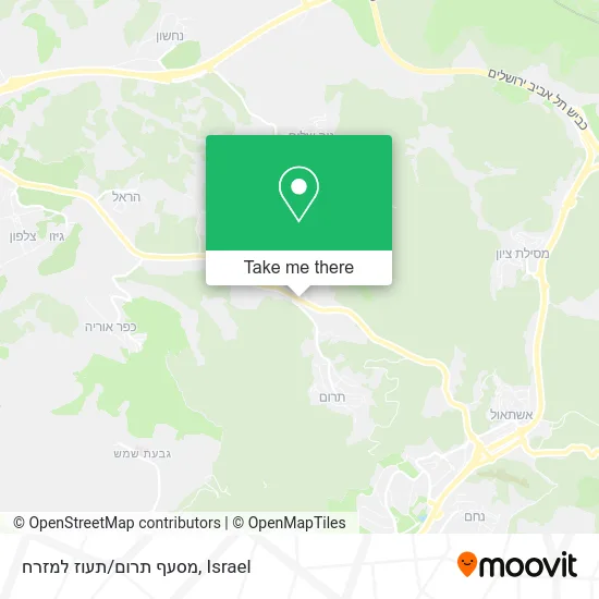 Карта מסעף תרום/תעוז למזרח