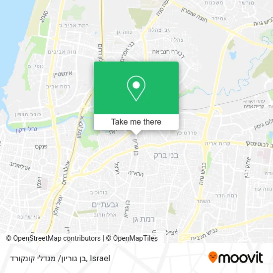 Карта בן גוריון/ מגדלי קונקורד