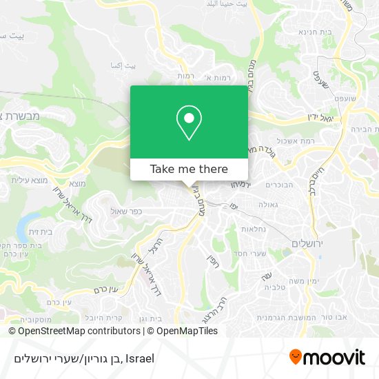 Карта בן גוריון/שערי ירושלים