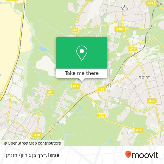 דרך בן גוריון/יהונתן map