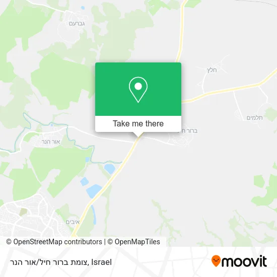 Карта צומת ברור חיל/אור הנר
